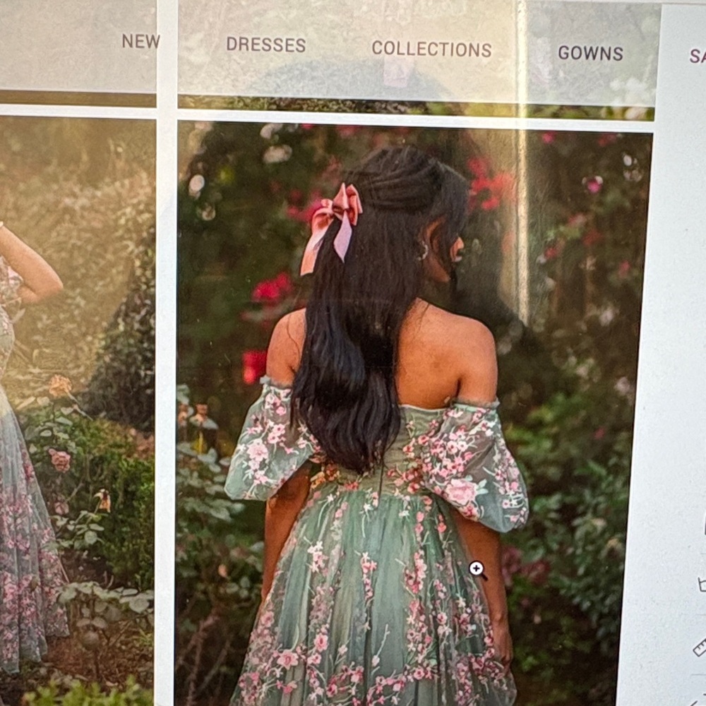 JessaKae Green Floral Prom Dress - Picture 4 of 11